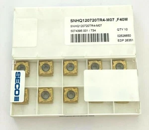 Insertos de fresado SECO SNHQ120720TR4,M07,F40M ORIGINALES NUEVOS 10 uds. - Imagen 1 de 2