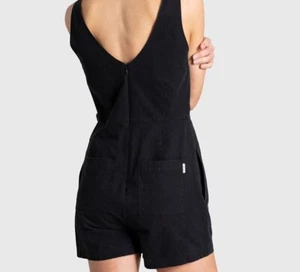 Impact United By Blue Organic Cotton Jumper Romper Overall Shorts XS 0 2 Black - Picture 1 of 9
