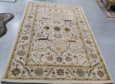 IVORY 5' X 8' Back Stain Rug, Reduced Price 1172727474 AT14A-5 - Image 1 of 4