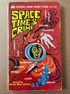 Space Time & Crime By Miriam Allen Deform Paperback Book 1968 081F - Imagen 1 de 4