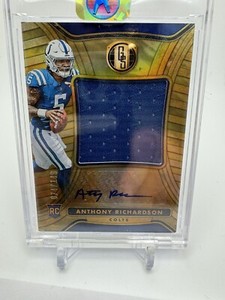 2023 Panini Gold Standard #RAJ-2 Anthony Richardson RC Jersey Auto #'d /149