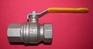 Gas- Geräte-Kugelhahn DN32 (11/4") IG Messing vernickelt - Bild 1 von 2