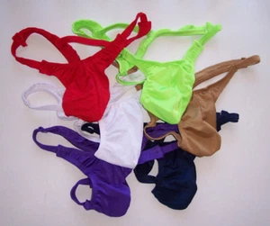 K442A Mens Sexy Swimsuit Tricot String Thong Bulge Contoured Pouch Low Rise - Picture 1 of 5