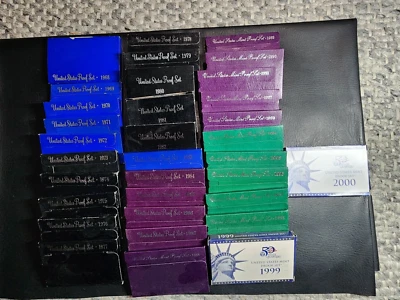 Amazing Complete Lot 1968 - 2000 (33) Proof Sets in Original Boxes/Coa's - Image 1 of 4