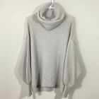 Free People Cashmere Softly Structured Oversized Cowl Sweater Womens Xs Oatmeal