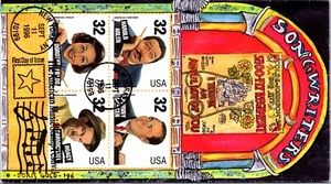 SC# 3103a FDC - 1996 Music Block - Doris Gold Hand Painted - L41816 - Picture 1 of 2