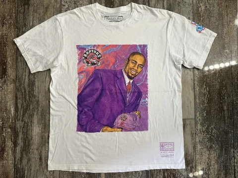 Mitchell and Ness Vince Carter RARE DRAFT DAY T-shirt Toronto Raptors size XL Cover