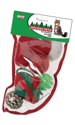 Spot Holiday Pets Cat Stocking 5 Toys - Image 1 of 2
