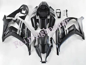 Kit de carenado de carrocería de inyección ABS gris mate negro gris apto para ZX10R 2011-2015 - Imagen 1 de 8