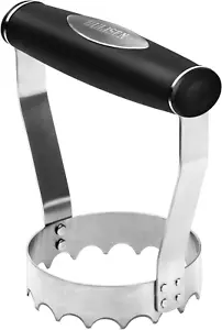 HULISEN Cutlery Serrated Food Chopper, 3 Inch Stainless Steel Manual Hand Choppe - Picture 1 of 12