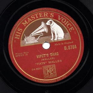 PIANO CLÁSICO FATS WALLER JAZZ 78 VÍBORAS DRAG/CAIMÁN CRAWL HMV B 8784 E - Imagen 1 de 1