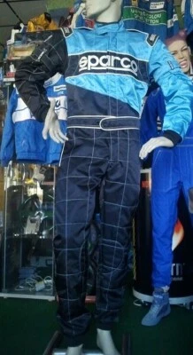 Tuta Kart Sparco  mod. K 24 EVO 3.3 col. nero/celeste tg.50 - Immagine 1 di 4