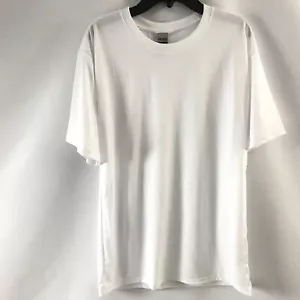 Gildan Men’s T-Shirt Men Women’s White ShortSleeve Size M Top Quick Dry Active - Picture 1 of 5
