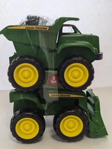John Deere Kids 2-Pack Toy Trucks Set – Dump Truck & Front Loader – Ages 18M+ - Picture 1 of 5
