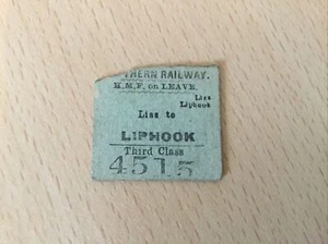Half. Railway . Ticket, (. Liss. To. Liphook, 52, ) No-15 - Picture 1 of 1