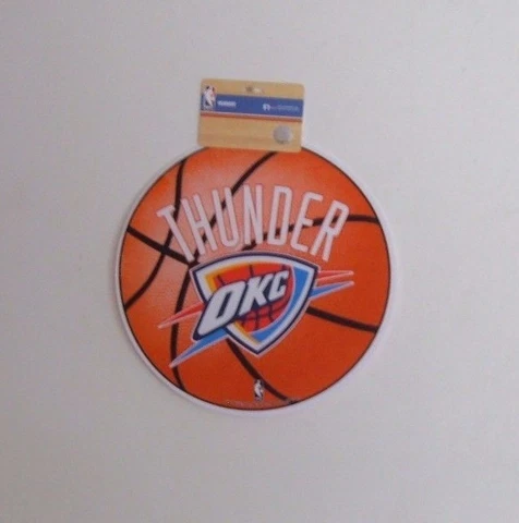 OKLAHOMA CITY THUNDER 14" ROUND BASKETBALL SHAPE CLASSIC  FELT WALL PENNANT NEW Cover