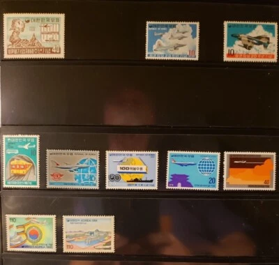 Korea Aircraft & Aviation Stamps Lot of 12 - MNH  - See List for Details - Image 1 of 2