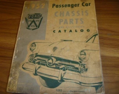 1952 Ford Crestline Country Squire Wagon CHASSIS Parts Catalog Manual - Image 1 of 3