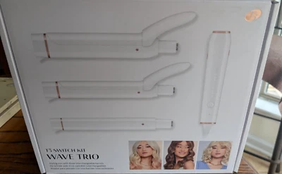 T3 Switch Kit Wave Trio 77562 White Styling Iron w/3 Interchangeable Barrels NIB - Image 1 of 4