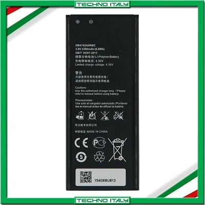 BATTERIA PER HUAWEI ASCEND G730 HONOR 3C 4G HB4742A0RBC 2300mAH RICAMBIO NUOVA