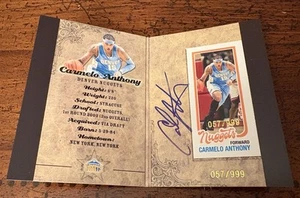 Carmelo Anthony 2008 Topps NBA Basketball All Star Game On Card Auto Book /999 - Picture 1 of 3