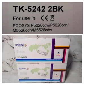 Versiegelt - 2er-Pack TK-5242 Schwarz Tonerkassette Set für Kyocera ECOSYS Drucker - Bild 1 von 8