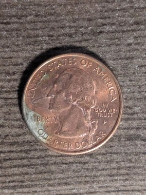 2002-P Mississippi State Quarter with  partially missing cladding  on both sides - Image 1 of 2