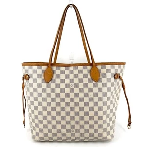 LOUIS VUITTON Neverfull PM Shoulder Tote Bag Damier Azur Leather Authentic - Picture 1 of 24
