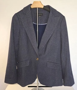 Vintage TALBOTS Women's Blue Blazer Size 10 Gold Buttons -332 - Picture 1 of 6