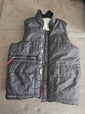 '90s Original Vintage VOLCOM Stone Reversible Vest Large Black/White Skater RARE - Image 1 of 4