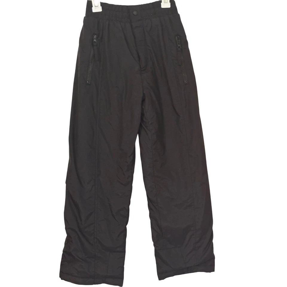 Equipo de esquí negro pantalones de nieve niños esquí snowboard invierno acolchado juventud pequeño Foto 1 de 4