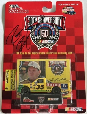 Гоночные чемпионы No35 Рон Барфилд Орто NASCAR 50-я годовщина подпись ремесленника - Изображение 1 из 4