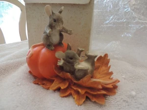 NIB Enesco Charming Tails "PUMPKIN SLIDE" 2 MICE ON SLIDE - Picture 1 of 1