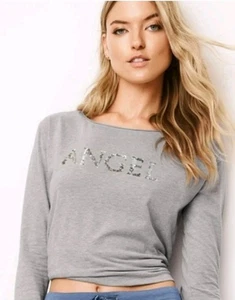 Camiseta Camisa de Cama Victoria's Secret ANGEL Manga Larga Algodón y Poli SUAVE Talla L  - Imagen 1 de 13