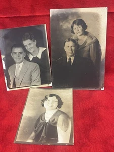 VINTAGE BLACK/WHITE PHOTOS:  AMERICAN COUPLES MAN & WOMAN SUITS DRESSES  (9a) - Picture 1 of 5