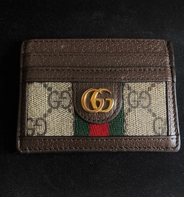 Gucci Kartenetui Business Etui GUCCI Beige Braun Ophidia GG - Bild 1 von 3