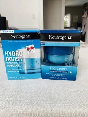 Juego de gel de agua y suero nocturno con ácido hialurónico Neutrogena Hydro Boost Foto 1 de 2
