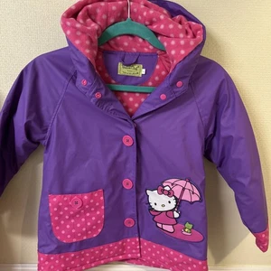 Western Chief Hello Kitty Sanrio Rain Coat Girls Purple Pink Size 6 Excellent - Picture 1 of 10