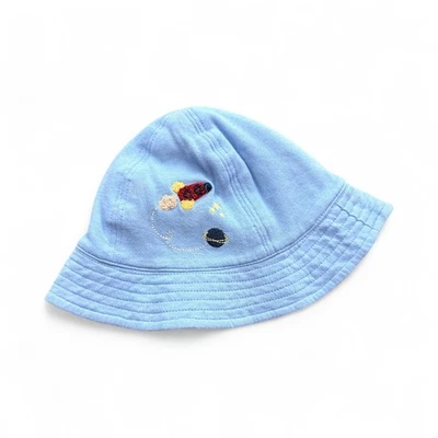 NUEVO CON ETIQUETAS DE COLECCIÓN 2001 Gymboree Rojo Cohete Azul Reversible Sombrero Bebé - 6 - 12 Meses Foto 1 de 4