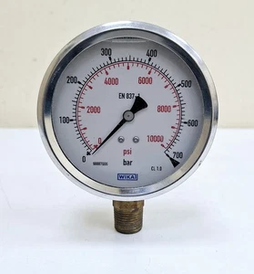 WIKA Cl.1.0 / 90007Q0G Pressure Gauge 0-700 bar/10000 PSI - Picture 1 of 8