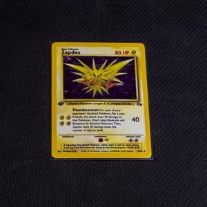 Vintage Pokemon TCG Fossil - Zapdos 1st Edition Holo Rare- Near Mint Condition - Bild 1 von 2