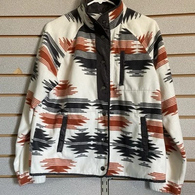 Chaqueta polar Boutique Azteca Oeste Suroeste Cierre con botones a presión Talla Med Foto 1 de 4