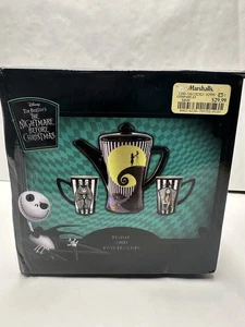 NEW NIGHTMARE BEFORE CHRISTMAS TEA POT & 2 TEA CUP SET- NEVER USED - Picture 1 of 7