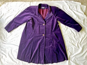 Vintage Portrait J.L. DeBall - Purple Velvet - Opera Coat - Size 12 - Picture 1 of 12
