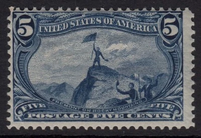 1898, Sc #285 TRANS-MISSISSIPI 5 cts  - MINT HINGED  - Image 1 of 2