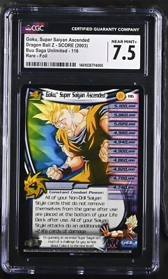 CGC 7.5 NM+ Goku, Super Saiyan Ascended Dragon Ball Z FOIL Rare 116 DBZ GRADED - Image 1 of 2