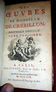 1754 De Crebillon Oeuvres, Tragedies. Beat Rodolf Fischer Bookplate. Fine Bndg - Bild 1 von 5