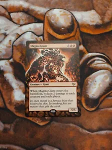 Magic the Gathering Magma Giant Hand Painted Unique Custom MTG Alter - Picture 1 of 1