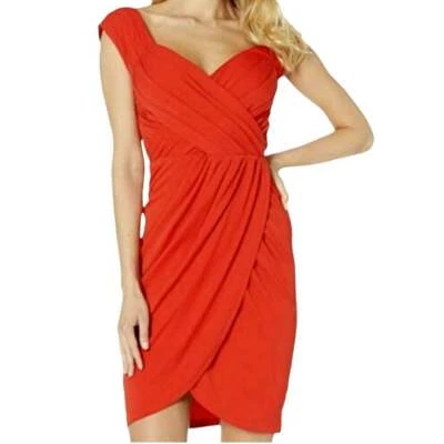 Nicole Miller 297533 Stella Matte Jersey Sleeve Dress Cherry Red, 14 - Image 1 of 2