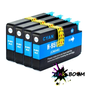 4 Cyan Ink Cartridge replace for HP 950XL 951XL OfficeJet 8100 8610 8625 8630 - Picture 1 of 1